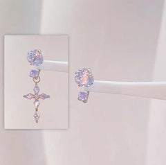 Ear Bone Stud Horseshoe Ring Earrings