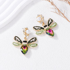 Bee Ear Studs Colorful Insect Earrings Fashion