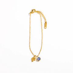 Stainless Steel Women's Birthstone Constellation Bracelet