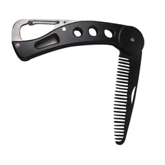 Stainless Steel Folding Beard Comb and Grooming Kit